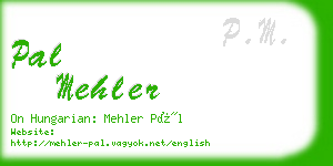 pal mehler business card